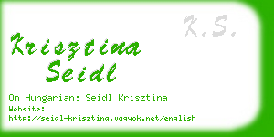 krisztina seidl business card